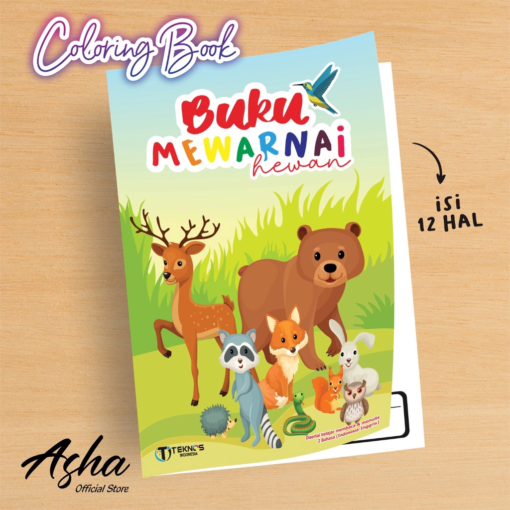 

BUKU ANAK - BUKU MEWARNAI HEWAN - BUKU EDUKASI ANAK PAUD TK READY
