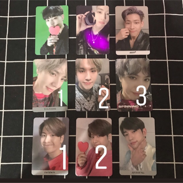 OFFICIAL PHOTOCARD Got7 Spinning Top DYE , 7 for 7 Lullaby  Mark Jackson Yugyeom Bambam Jinyoung JB