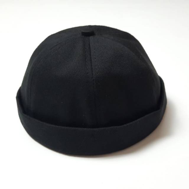 Topi peci havi mikihat hitam bahan rafel berkualitas