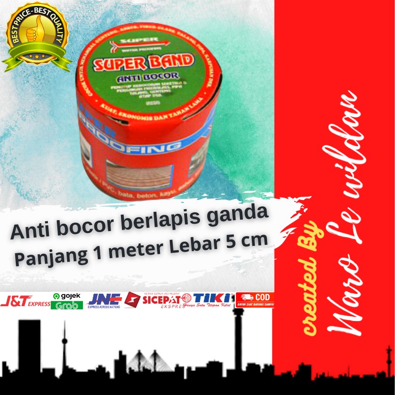 Lakban Anti Bocor Air untuk tambal Atap Genteng Asbes Seng