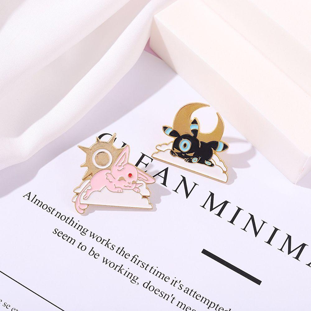 Mxbeauty Enamel Bros Aksesoris Jas Hewan Peri Ajaib Hadiah Perhiasan Kerah Matahari Dan Bulan Enamel Pin