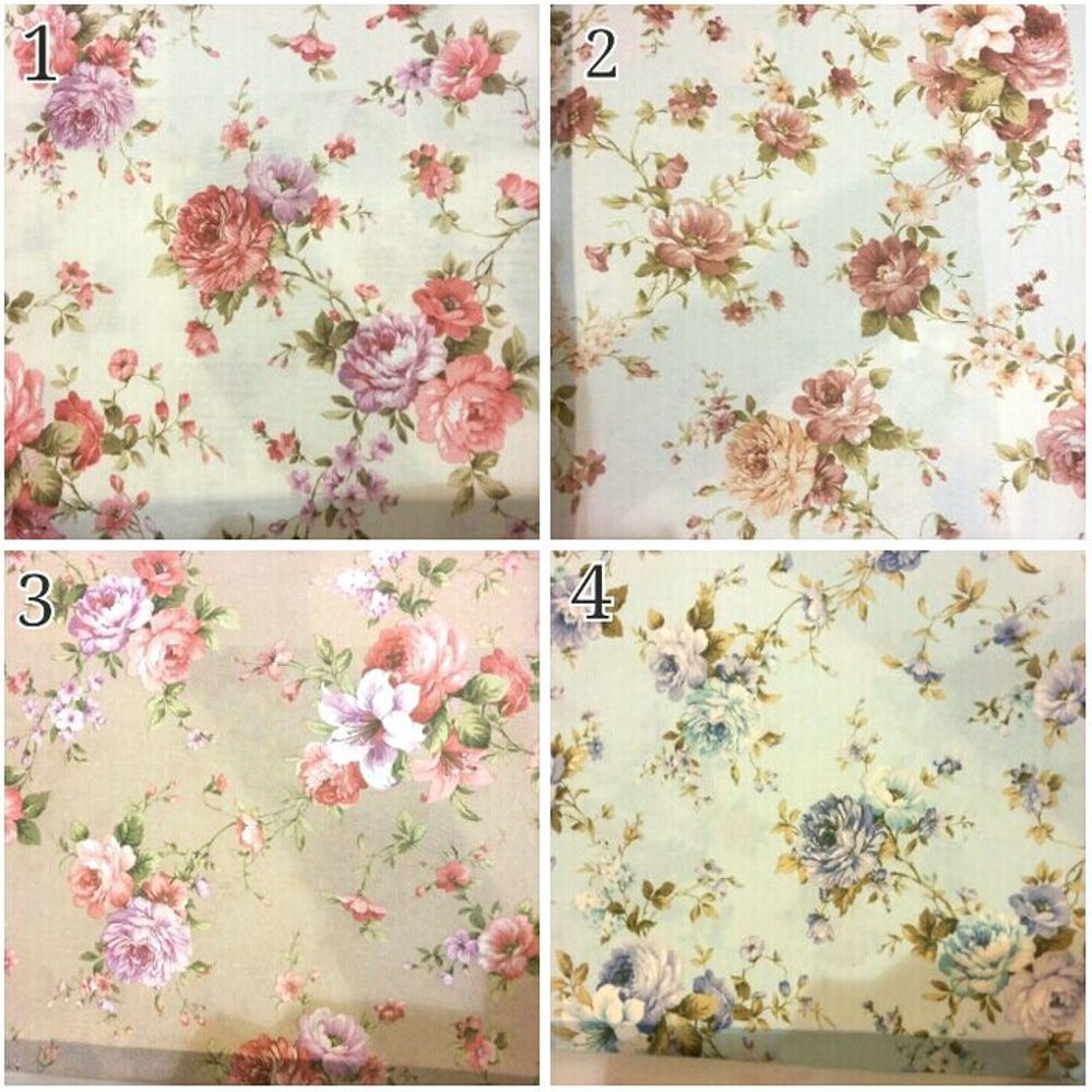 kain fabric gorden kursi sofa curtain bunga floral shabby chic 2 8m 4  Ori