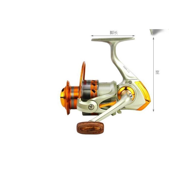 Unik Reel Pancing Yumoshi Ef2000 Spool Metal Warna Gold 12Bb Berkualitas