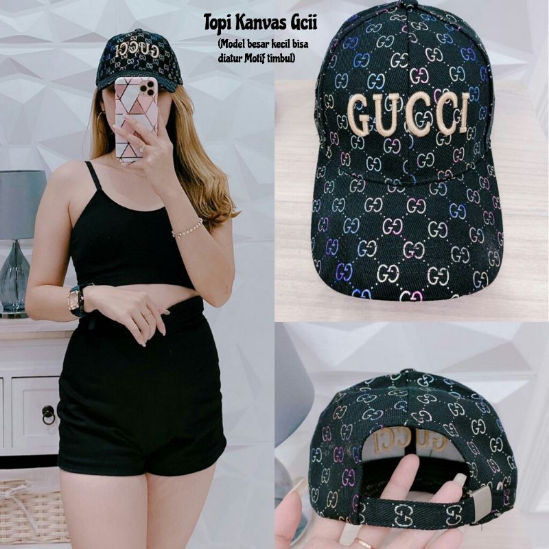 TOPI KANVAS IMPORT FASHION PRIA DAN WANITA TOPI GUCCI IMPORT MURAH