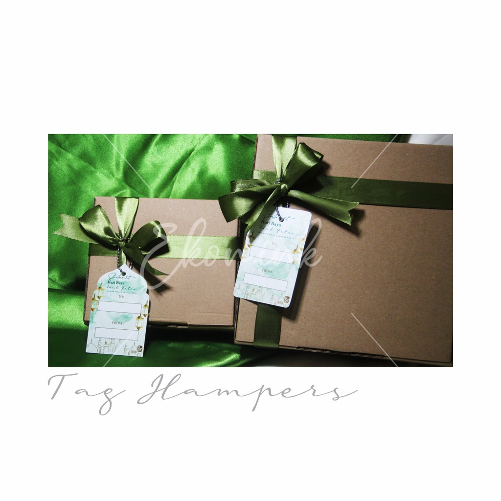 

TAG HAMPERS | IDUL FITRI | TH 0002 A & B ( READY STOCK BAHAN GLITTER PAPER ) | NEW UPDATE MARET 2023
