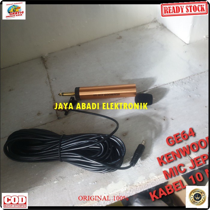 G64 KENWOOD JEPIT 8 METER KANCING KERAH BAJU MIKROPHONE CLIP ON TIE CONDENSOR SENSITIF AUX MIKROPHONE MIK KARAOKE SOUND AUDIO CABLE PROFESIONAL PRO VOCAL SYSTEM PANGGUNG DJ STUDIO MEETING PIDATO CERAMAH SUARA BISA JUGA BUAT YOUTUBER