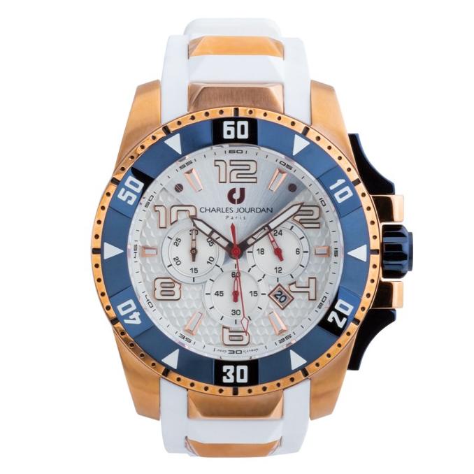 [ORIGINAL] Charles Jourdan - CJ1026-1515C - Jam Tangan Pria- WhiteGold