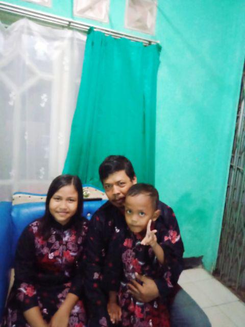 Batik Couple Keluarga Gamis Busui Motif Prasasti Batik Keluarga Seragam