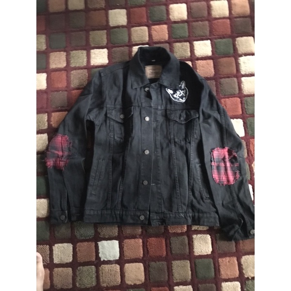 Jaket Levis Custom Painting & Flannel Sewing second