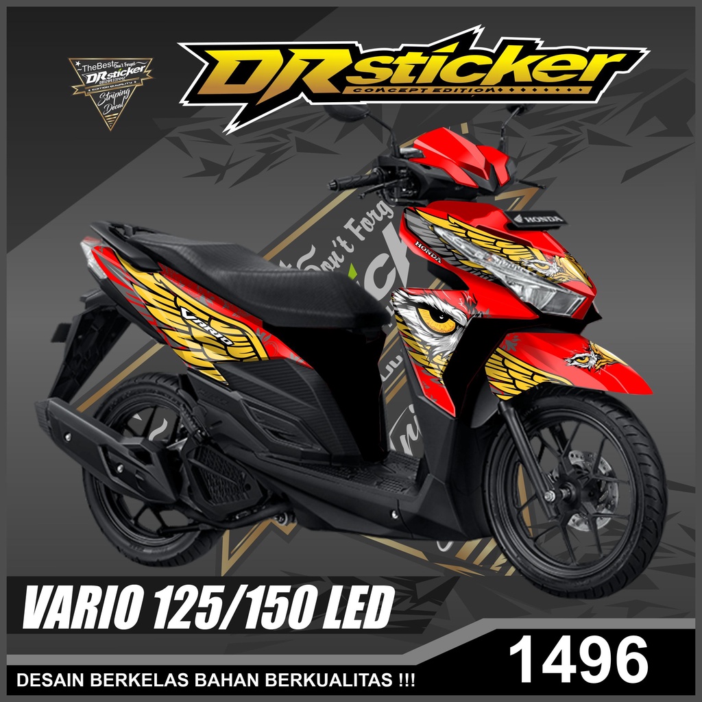 Dekal Sticker VARIO 125/150 LED Full Body Stiker Skotlet VARIO Desain Burung Elang Stiker full body 