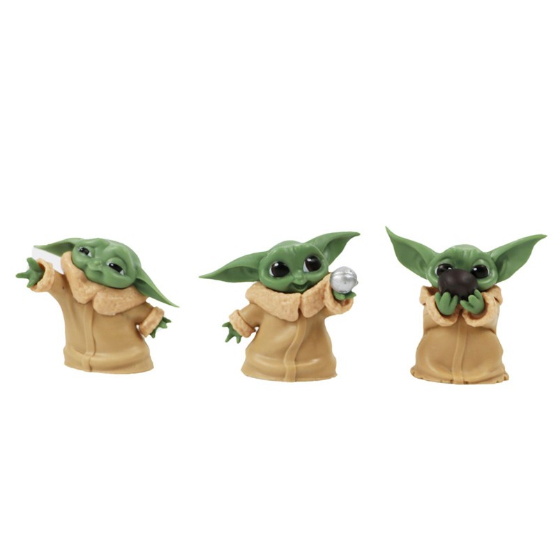 6pcs / set Mainan Action Figure Yoda Star Wars Baby Bahan PVC Untuk Anak