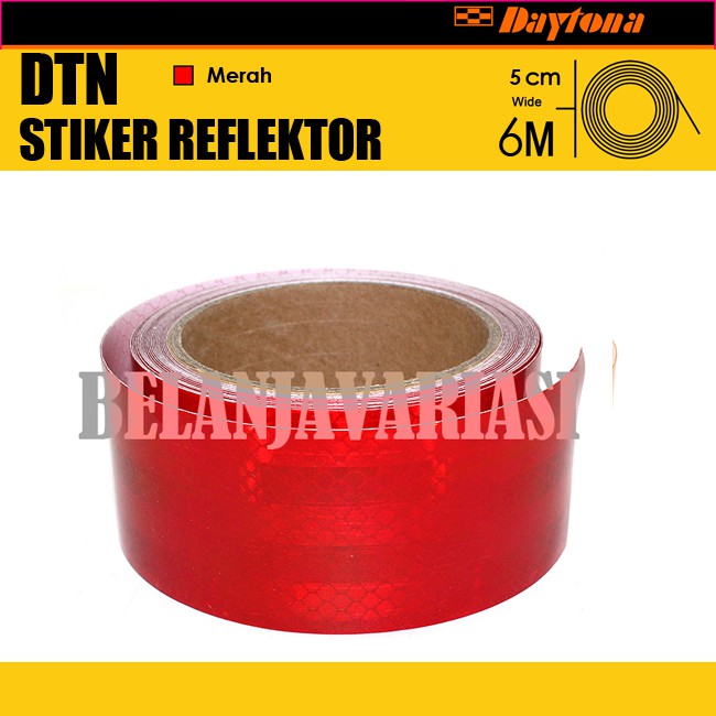 

Reflective Tape RED Stiker Reflector Merah 5CM x 6M