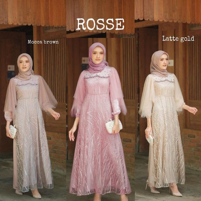 GAMIS BRUKAT LUNA DRESS LEBARAN BROKAT GAMIS LEBARAN KONDANGAN /queenbutik