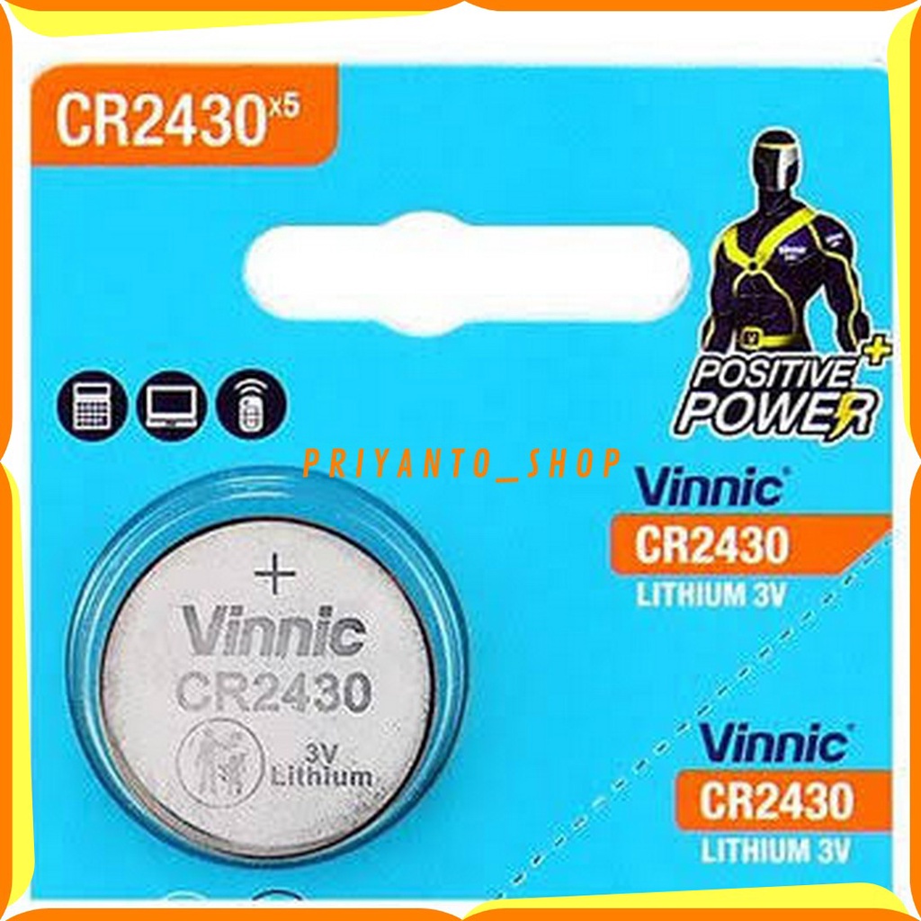 BATERAI VINNIC CR2430 3V CR 2430 BATTERY BATREI LITHIUM ORIGINAL