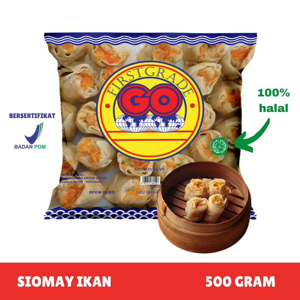 

[FROZEN FOOD GO] DIMSUM FROZEN ISI 24/32 (500GR) SIOMAY IKAN MAKANAN INSTAN BAKSO|SOSIS BPOM HALAL