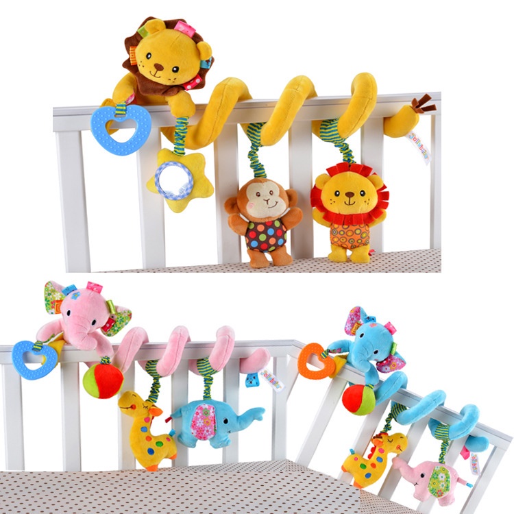 [BIG SALE] Boneka Lilit Spiral Mainan Gantung Sensori Edukasi Bayi Stroller Tempat Tidur Box Bayi