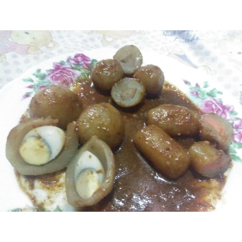 

cilok munel isi bakso isi 15pc bumbu kacang manis