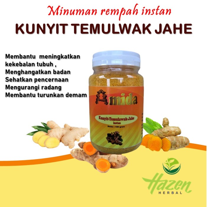 

COD Minuman Rempah Instan Tangkal Virus KUNYIT TEMULAWAK JAHE