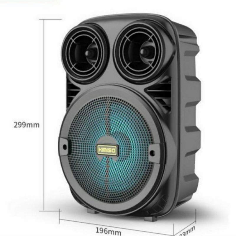 Speaker + Mic Portable Wireless Bluetooth Karaoke Meeting Besar 6.5&quot; Speaker 2 Mic 8.5&quot;