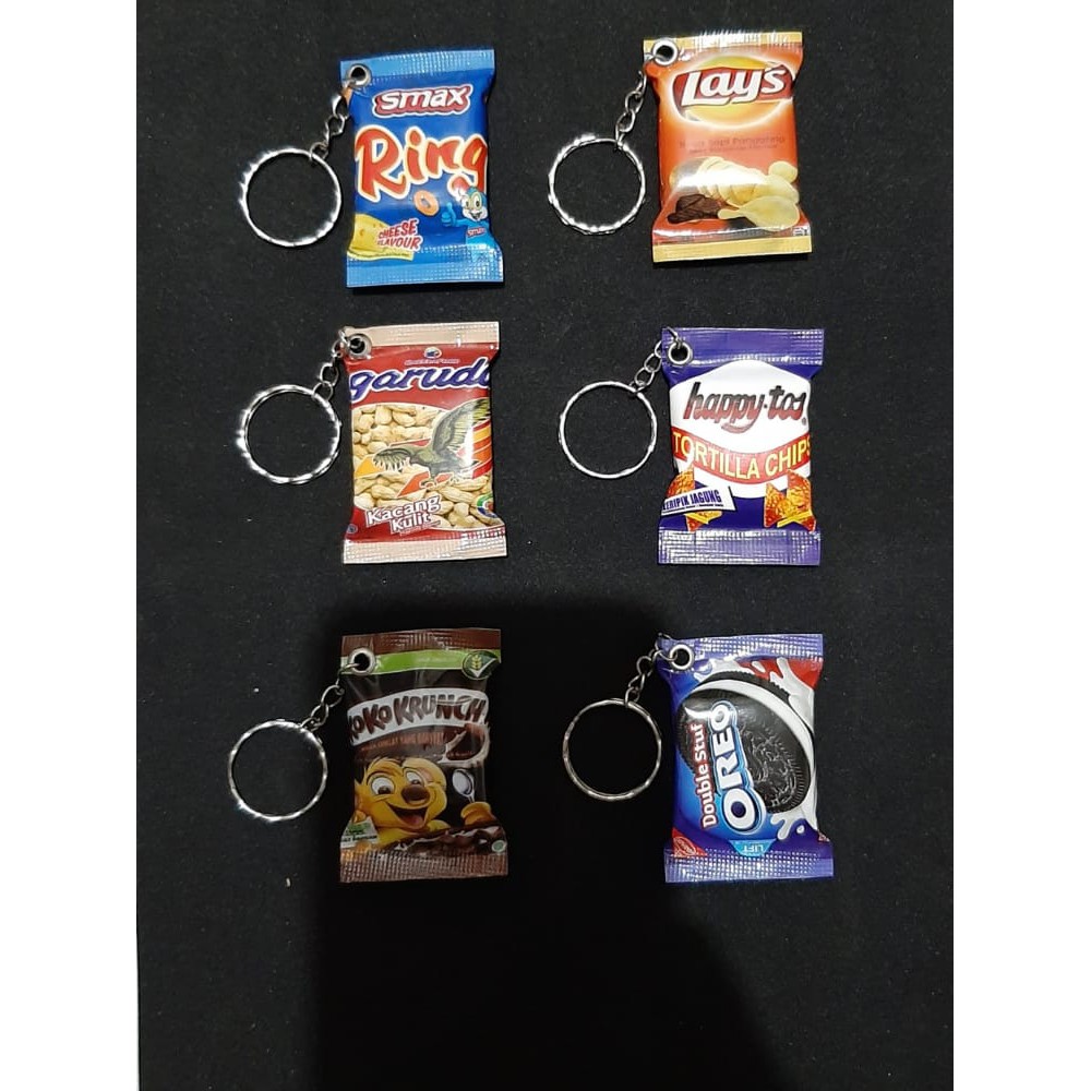 (SKR) GROSIR SOUVENIR UNIK GANTUNGAN KUNCI SNACK INDOMIE KOPI ES KRIM SO NICE-SNACK