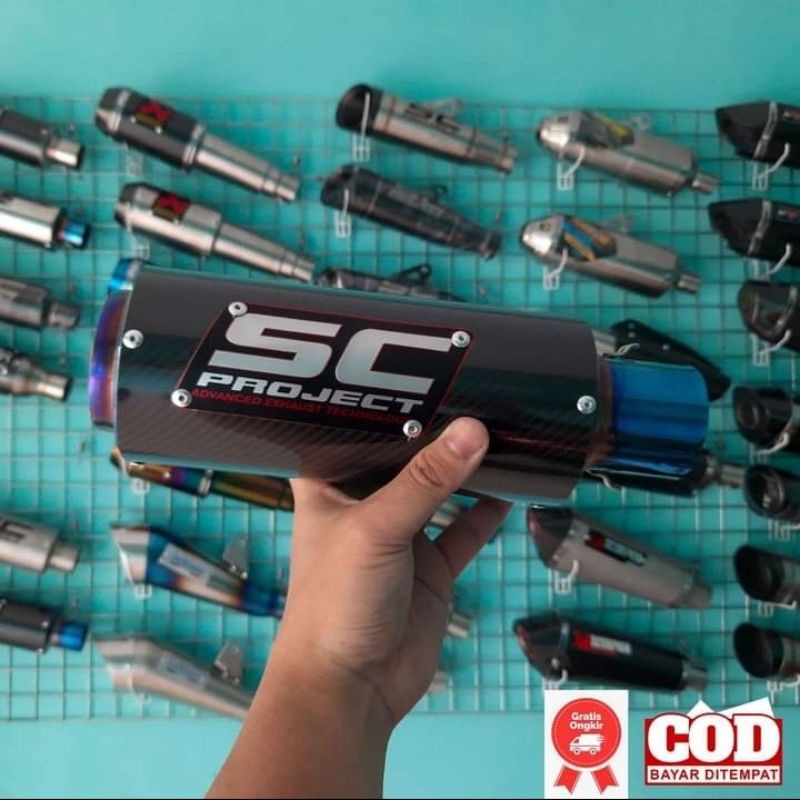 KNALPOT SC PROJECT SLENCER ONLY SUARA NGEBASS GAHAR COCOK UNTUK MOTOR 135CC_150CC_250CC