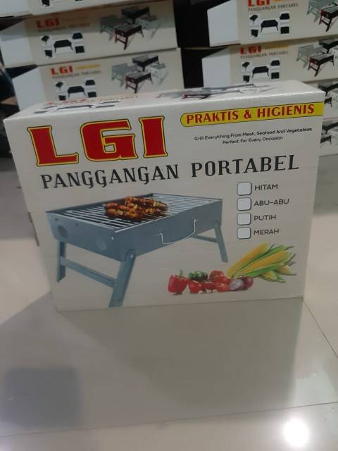 Barbeque Grill Alat Panggangan Portable Mini Pemanggang Lipat Sate Daging BBQ Korean Griller Outdoor