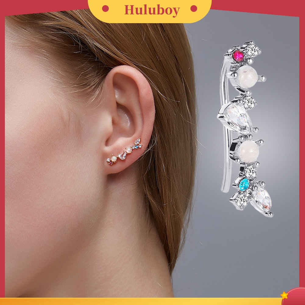 Hu Hu Hu Hu Hu Alat Bantu Pasang Kacamata♡ 1pc Anting Tusuk Hias Cubic Zirconiamutiara Imitasi Gaya Elegan Berkilau Untuk Wanita