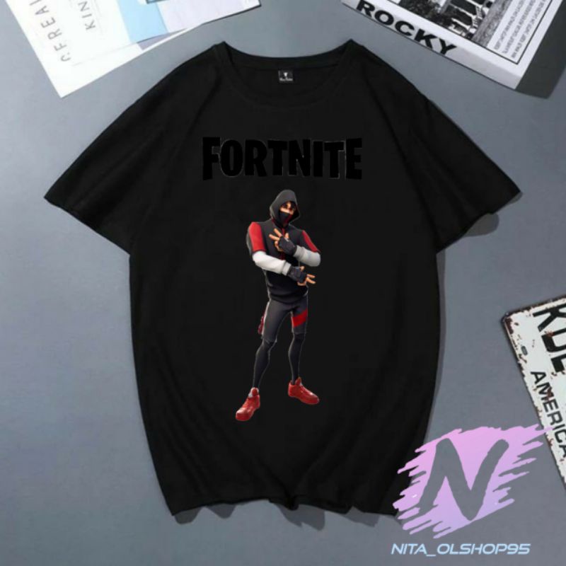 shirt kids fortnite karakter baju kaos anak mobile gamers