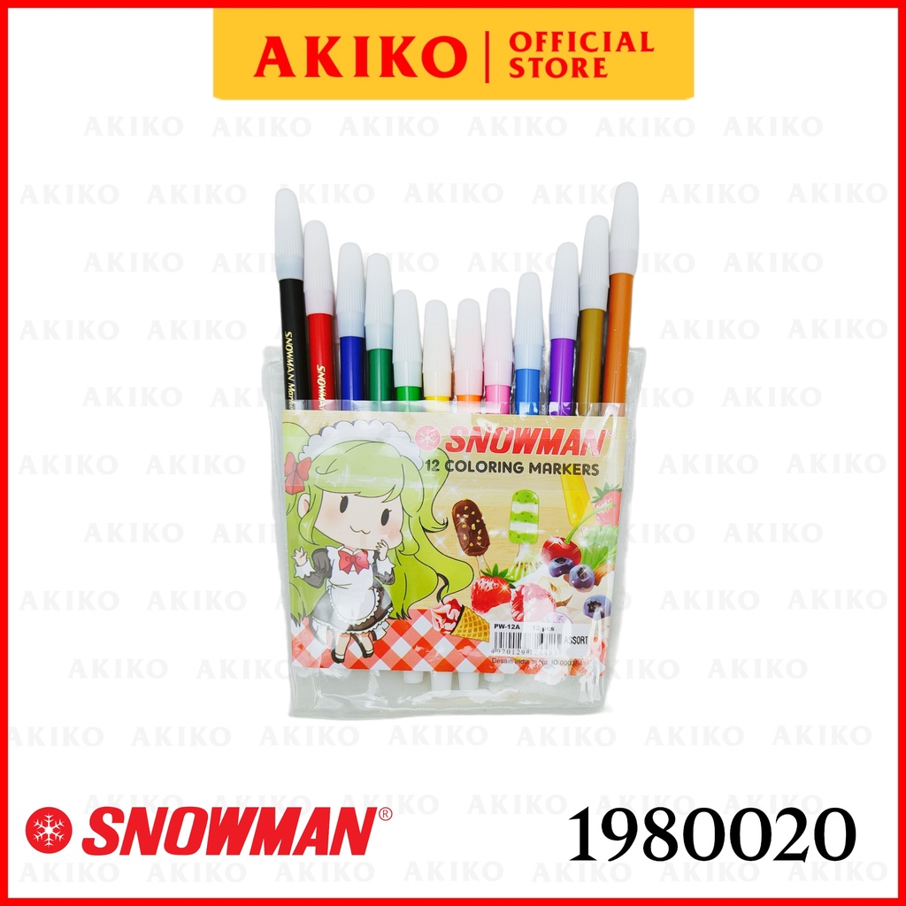 

spidol kecil 12 warna snowman