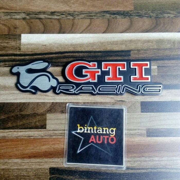 Emblem Logo GTI Racing Warna Merah