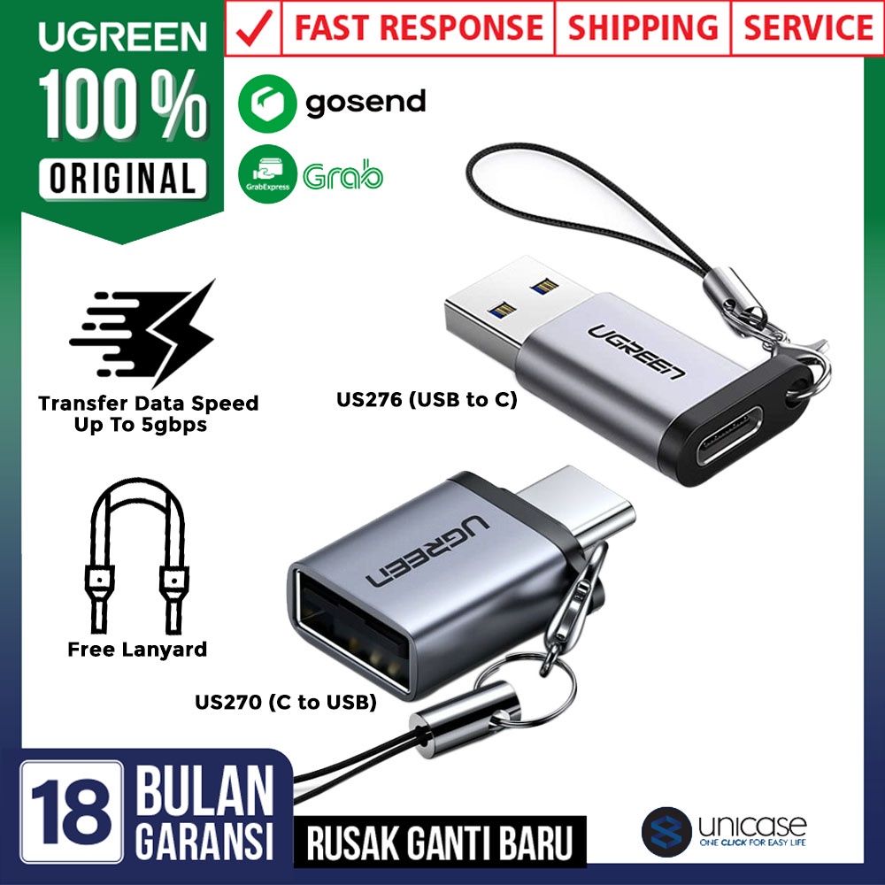 Jual Adapter Otg Usb A Usb C Ugreen Adapter Converter Mini Kabel