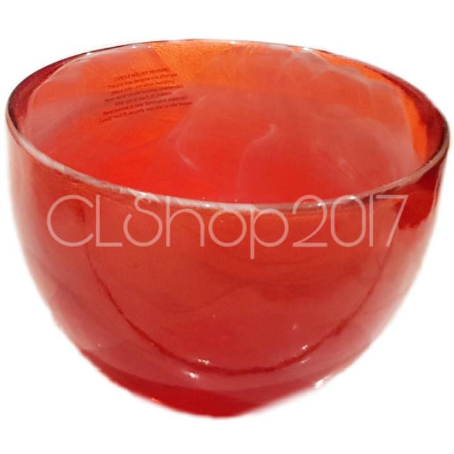 TEMPAT LILIN / CANDLE HOLDER MERAH DENGAN MOTIF 10,5 x 10,5 x 7 cm