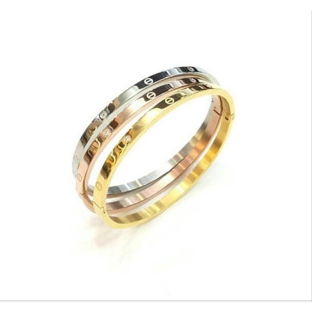 Gelang Bangle TITANIUM ANTI KARAT SELAMANYA PGM GT33