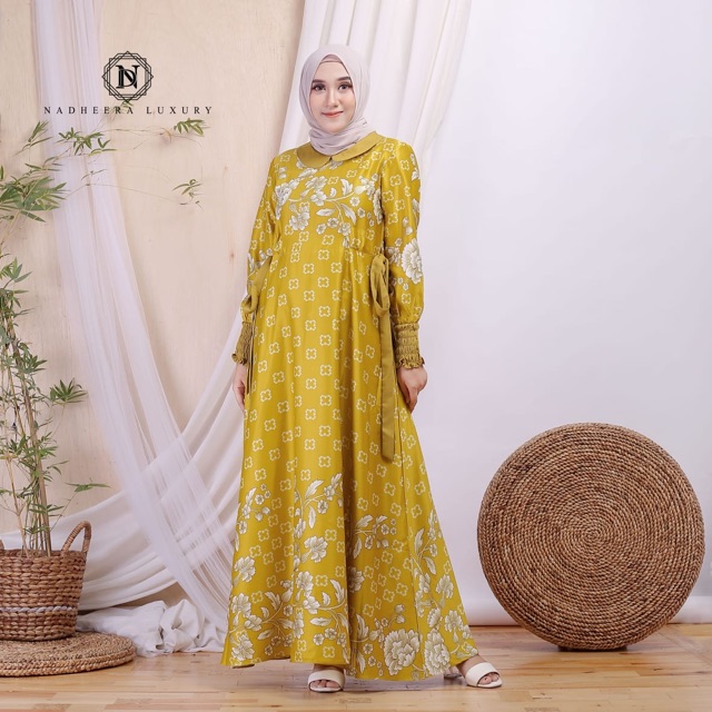 VANILA DRESS By nadheera Luxury | Vanilla Dress free Hijab N-009