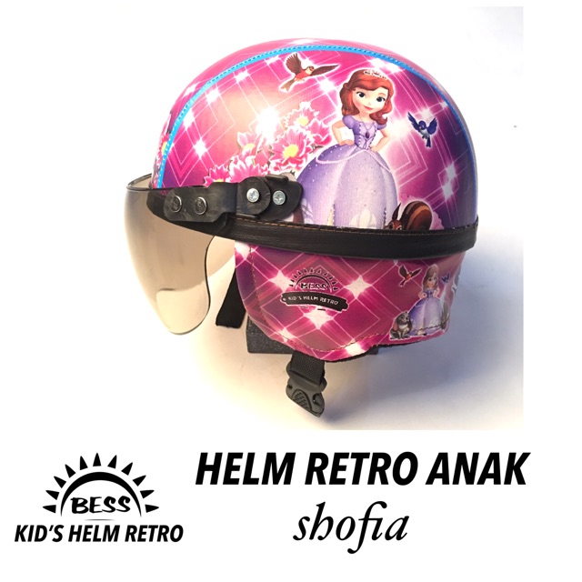 BESS - HELM RETRO ANAK HIGH QUALITY PRINTING MOTIF SHOFIA