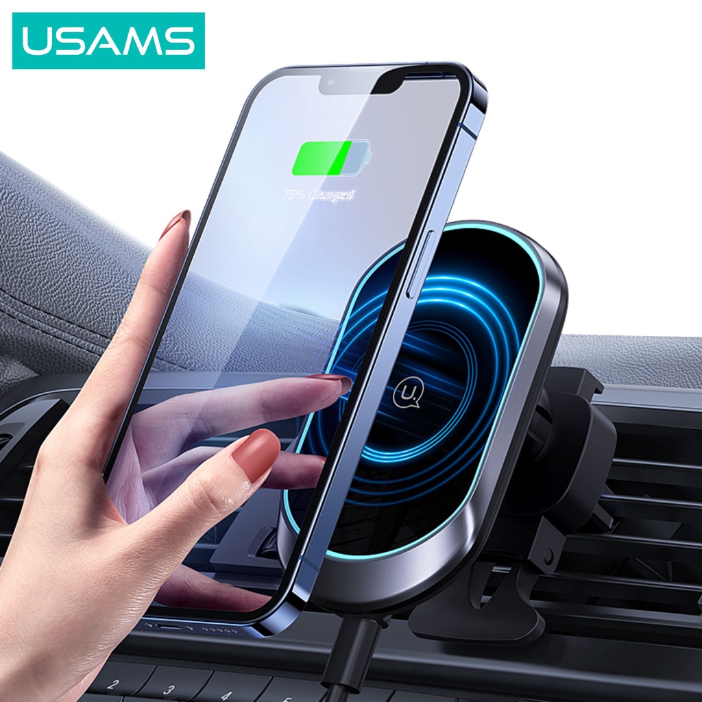 USAMS CD182 Car Holder Mobil Magnetic Wireless Charging 15W Air Vent