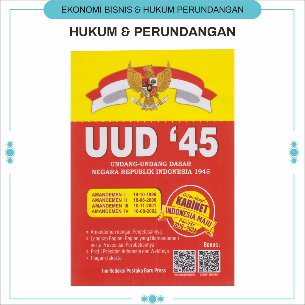 Buku Hukum Ilmu Perundang Undangan : 3 Undang Undang Dasar RI / KUH Perdata / KUHD / KUHP Dan  KUHAP / UUD 1945  Best Seller-6