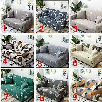 COVER SOFA SEATER sarung sofa elastis stretch elastic - SEGITIGA HITAM