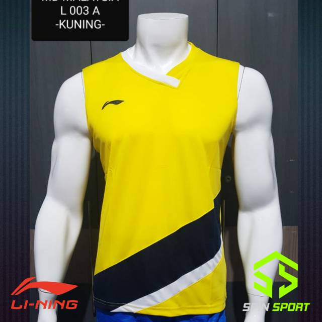Kaos Singlet Lining L003A Import Badminton Tenis Meja Kaos Singlet Lining L003A Import Badminton Tenis Meja