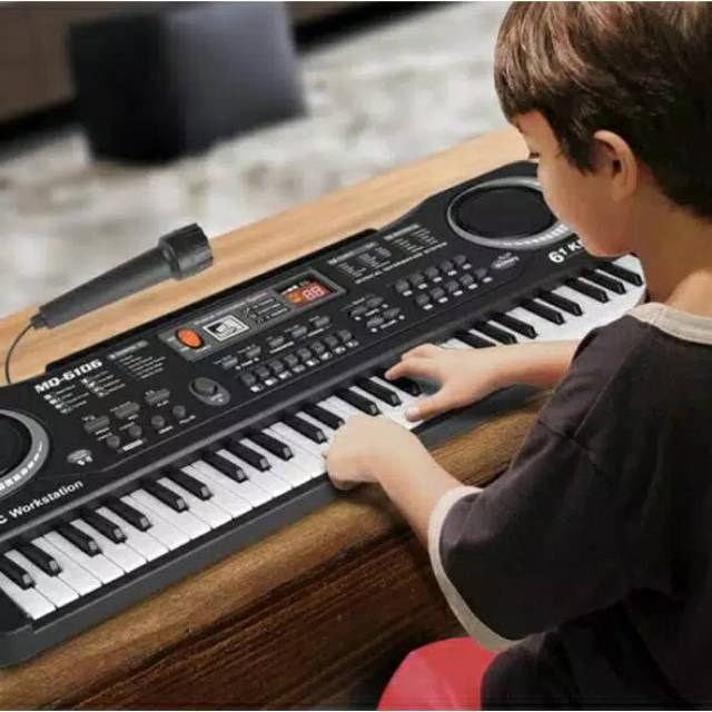 Tma / Mainan Anak Piano Elektronik 61 Keys / Keyboard Electronic 61 Keys Lengkap Mic Dan Charger