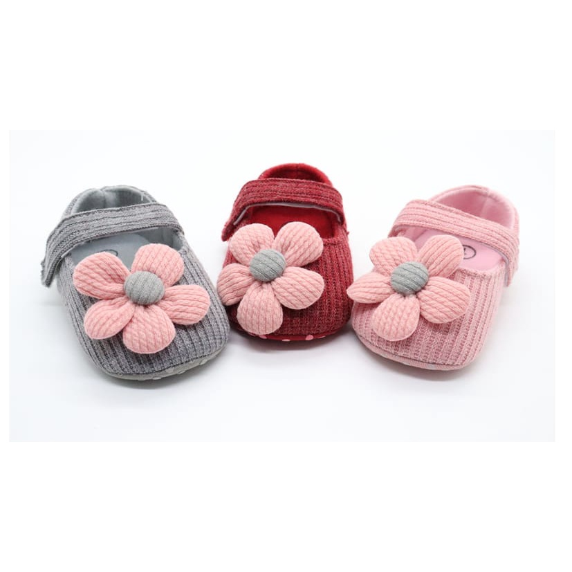 Sepatu prewalker KNIT ROSE sepatu anak bayi import premium