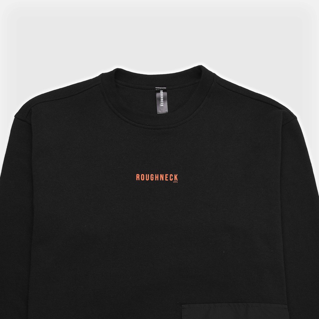 Sweater Roughneck SS225 Black Tactical Studio Orange Crewneck - Sweater Crewneck Roughneck Pocket Terbaru