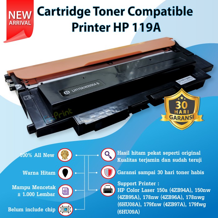 Toner Cartridge HP 119A W2092A W2093A W2091A W2090A Compatible 150a 150nw MFP 178nw 179nw 179fnw