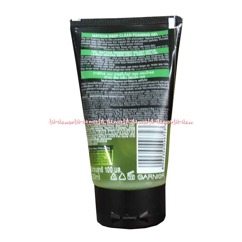 Garnier Men 100ml Turbo Light Matcha Oil Control Macha Sabun Cuci Muka Pria Cowok