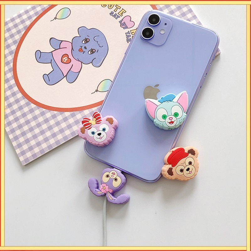 Cartoon Data Cable Protective Case One bite Tom Cat Wire biter Jerry Mouse Painter Cat Duffy Bear iPhone Samsung Data Cable Protective Case