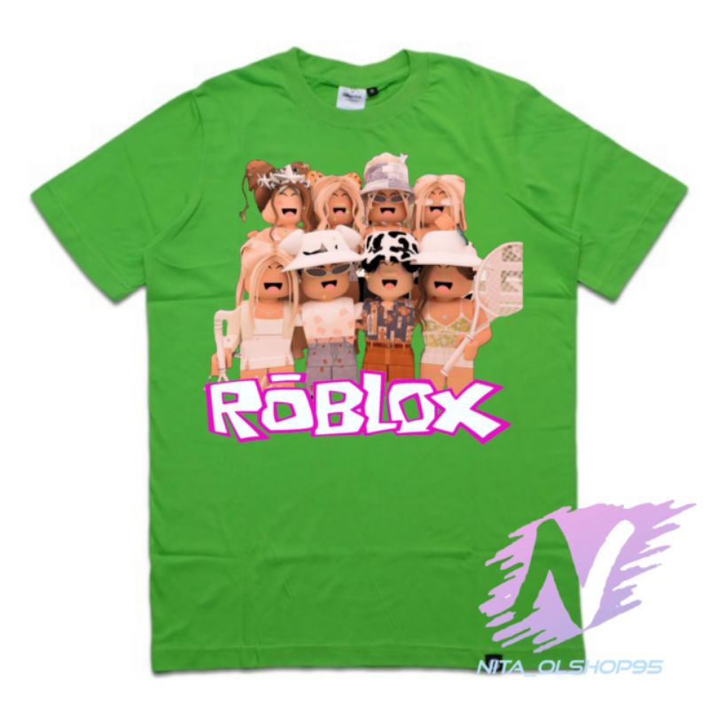 kaos anak roblox minecraf game roblox chibi bahan premium