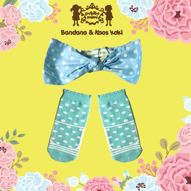 Petite Mimi Bandana Kaos Kaki/New Bandana Mini isi 3  0 -2 Tahun