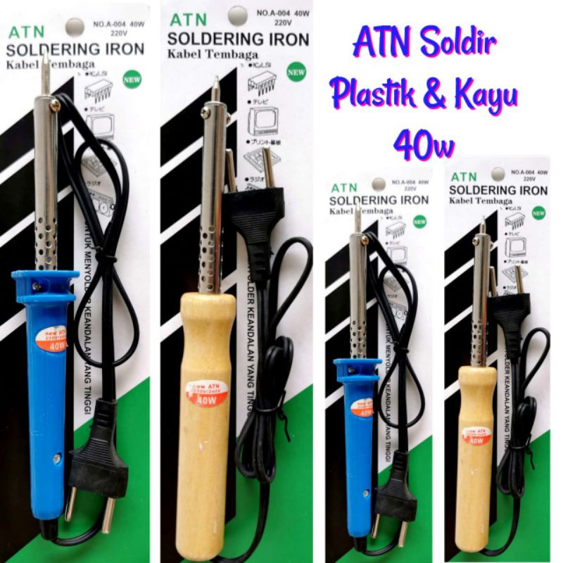 ATN Yosinogawa Soldir Solder Soldering Iron Timah Kabel Tembaga 40W