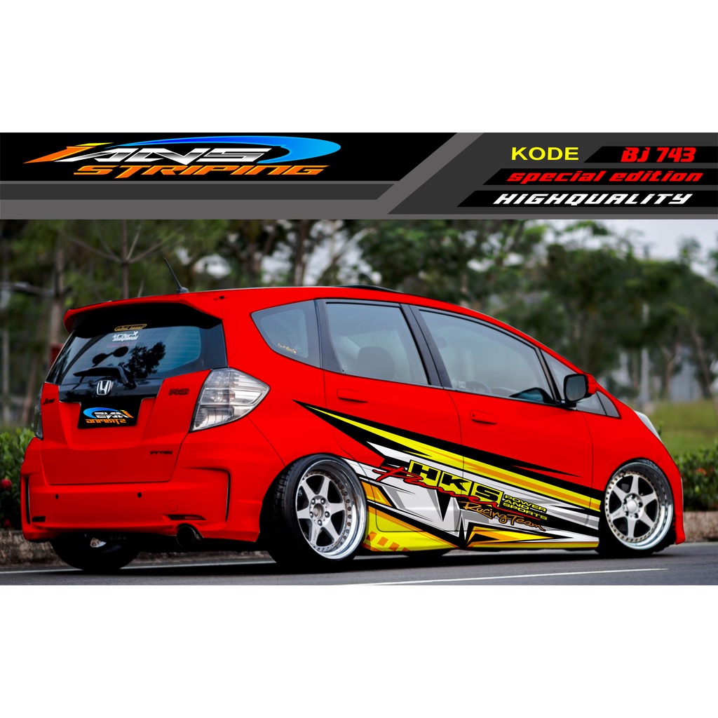 DECAL STICKER MOBIL HONDA BRIO AGYA JAZZ AVANZA YARIS / DECAL STICKER MOBIL JAZZ / STIKER MOBIL