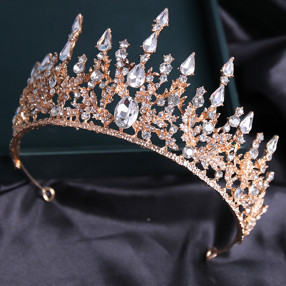 Mahkota Gaya Vintage Bahan Alloy Untuk Aksesoris Rambut Pengantin